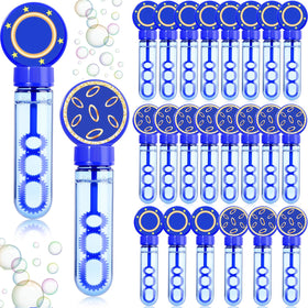 Rotatingpals bubble wands in blue and gold ring design for festive party decor