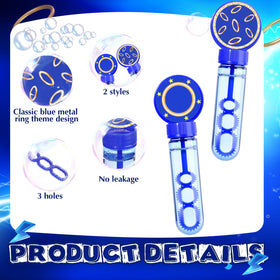 Two bubble wand designs provide variety for themed events with kids