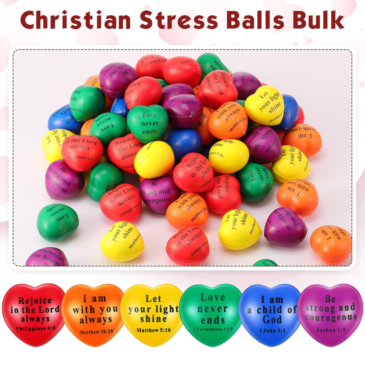 Rotatingpals yellow heart stress ball with Bible quotes for uplifting moments.