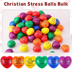 Rotatingpals yellow heart stress ball with Bible quotes for uplifting moments.