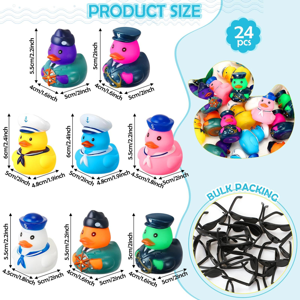 Rotatingpals nautical blue duck with sunglasses adds color to poolside celebrations