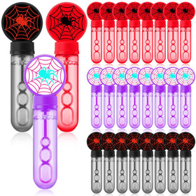 Rotatingpals spider web bubble wand packaging for party favors.