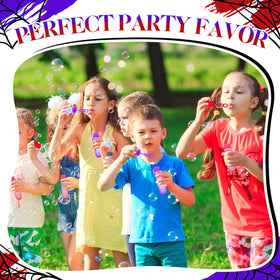 Rotatingpals spider web bubble wands used as party favors.