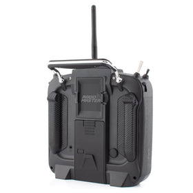 RotorLogic TX16S Mark II side profile highlights Hall gimbals for precise control.