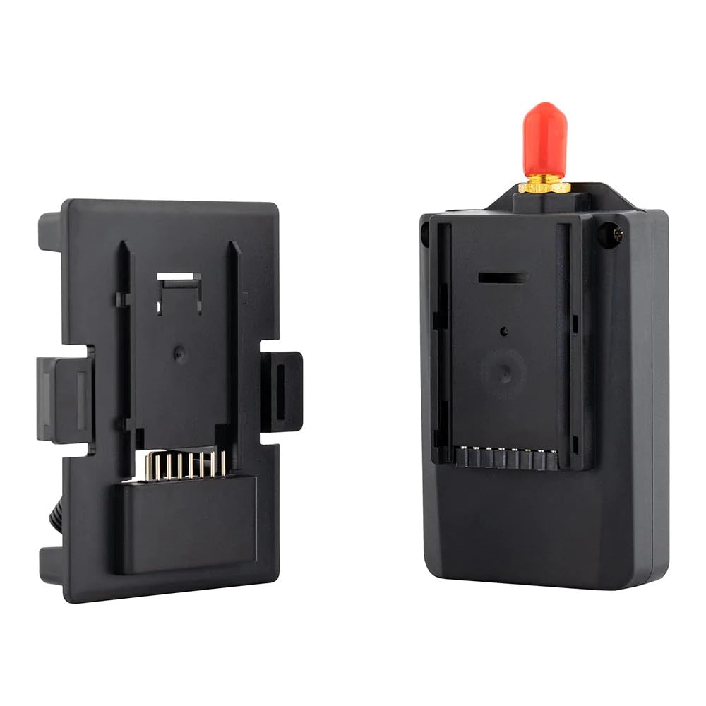 RotorLogic RM 4IN1 back view includes the JR adapter for wider radio compatibility.