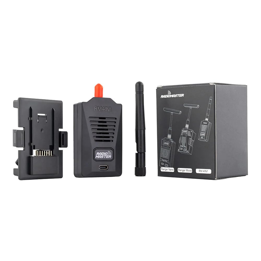 RotorLogic RM 4IN1 compatibility image highlights multi-protocol reach for OpenTX and EdgeTX.