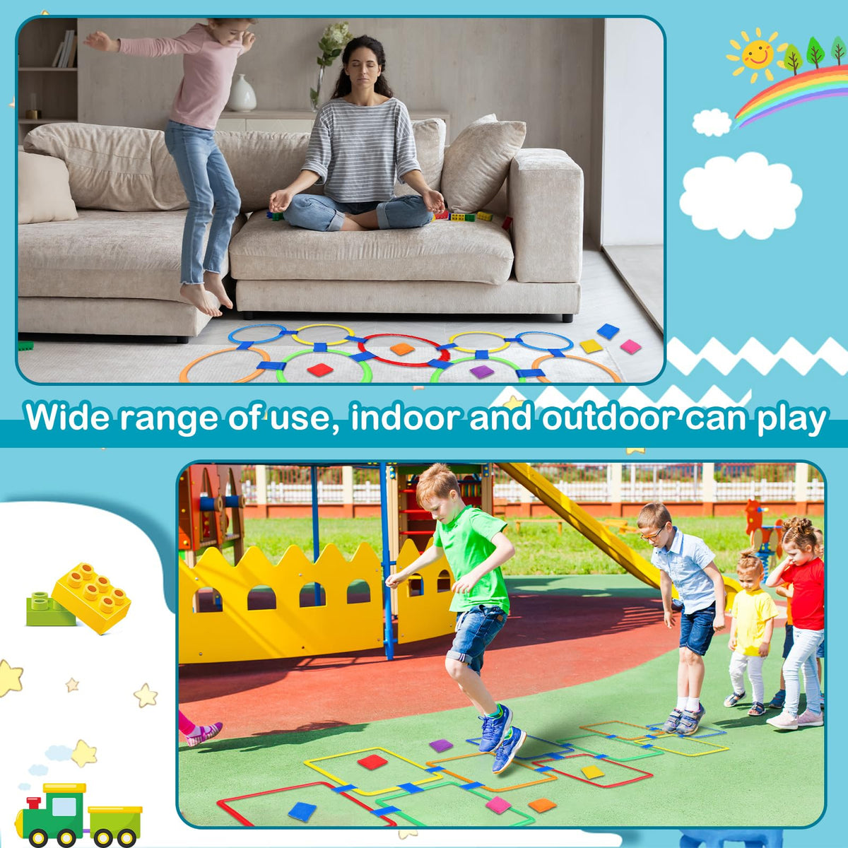 RoundFunny 2-in-1 kit in action for indoor and outdoor play