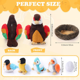 RoundFunny baby bird plush companions ideal for bedtime stories and cuddling.