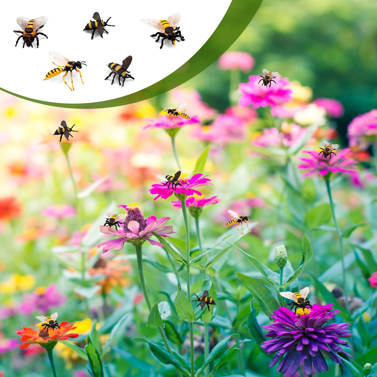 RoundFunny bee figurines great for cake toppers and gifting