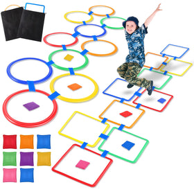 RoundFunny hopscotch rings offer bright, durable outdoor play