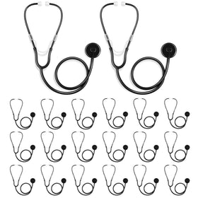 RoundFunny kids stethoscope toy in black, ideal for imaginative doctor role play.