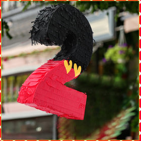 RoundFunny pinata ready to hang and fill for instant party fun.
