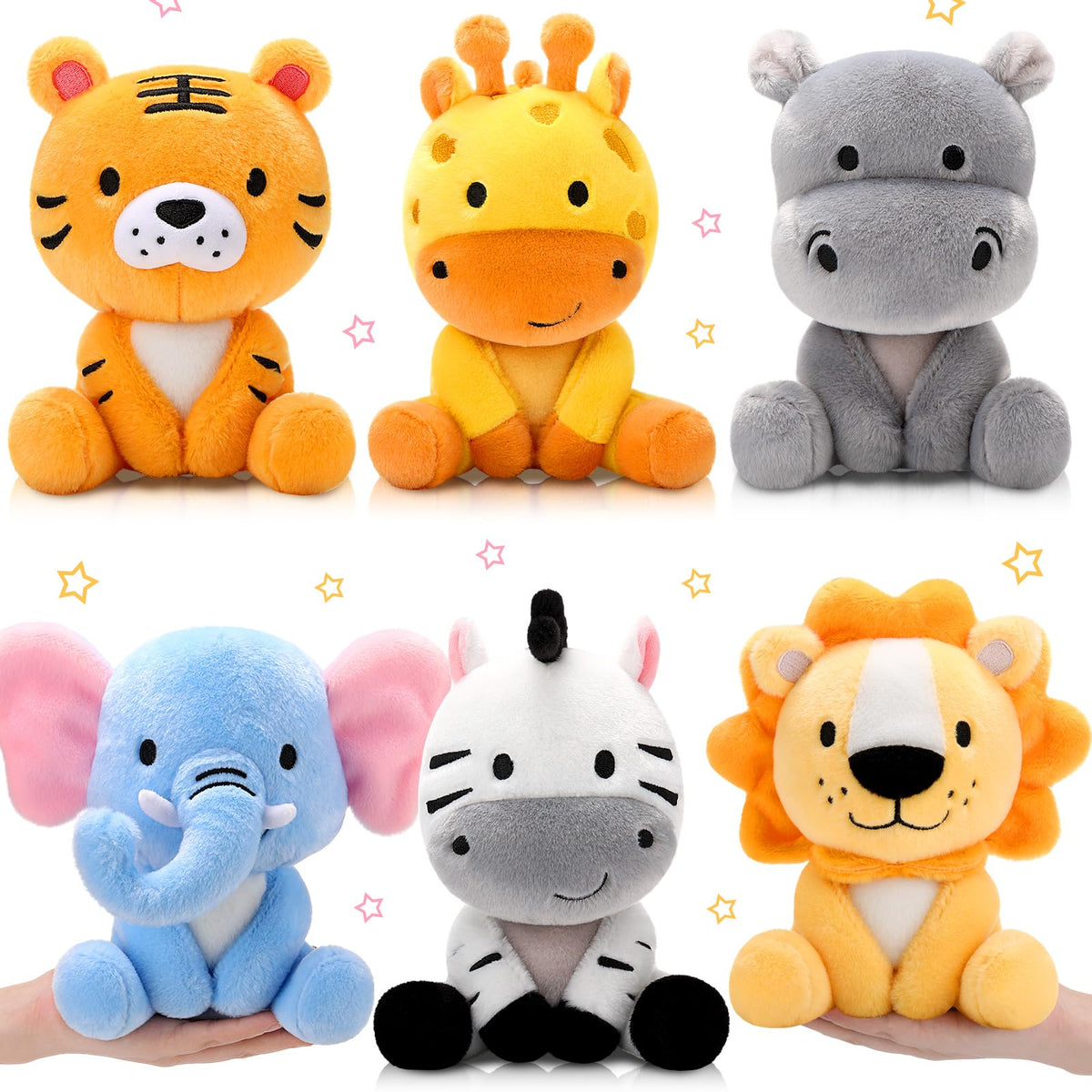 RoundFunny safari hippo plush toy for cozy playtime and travel-friendly fun.