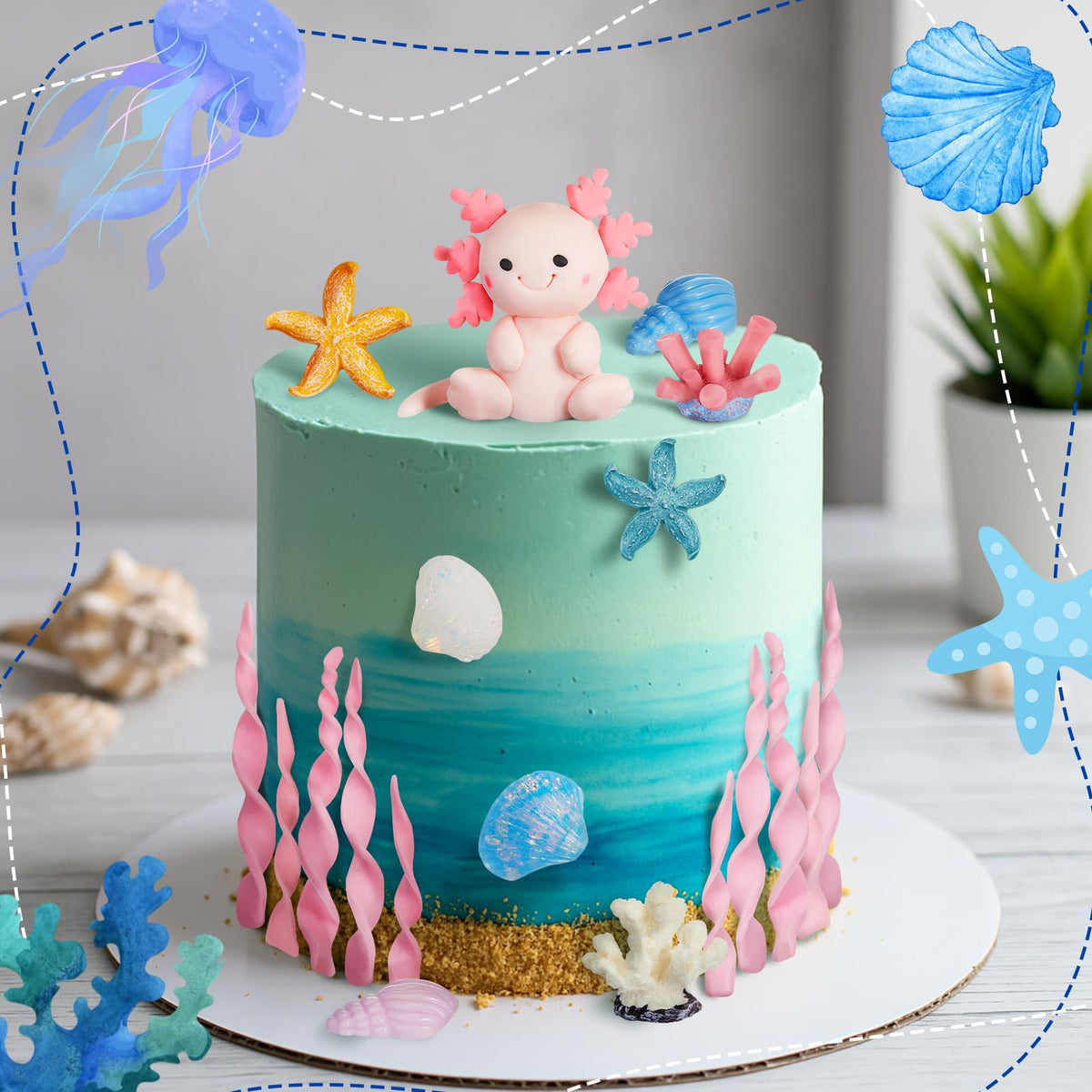RoundFunny seabed accessory adds underwater accents to dessert displays.