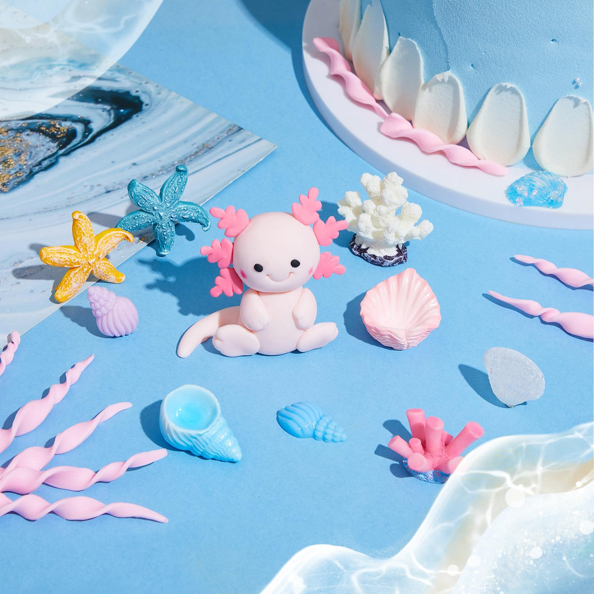 RoundFunny seagrass cluster provides depth to ocean party setups.