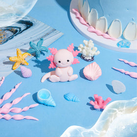 RoundFunny seagrass cluster provides depth to ocean party setups.