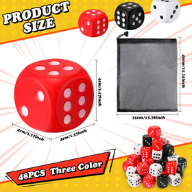 RoundFunny storage bag keeps the 48 dice organized and portable.