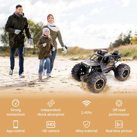 ROVPRO RC Car off road performance with rugged tires for diverse terrain.