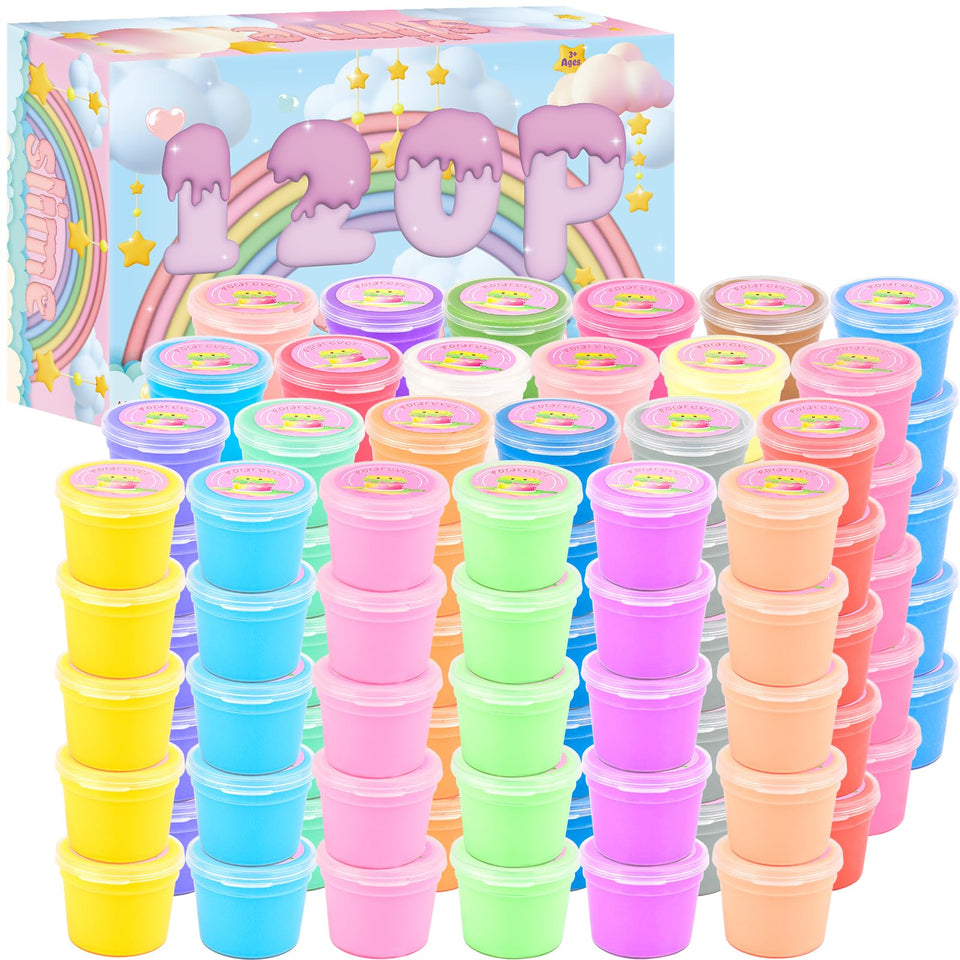 Rowecvce butter slime kit color pack offers soft, non-sticky texture for calm play.