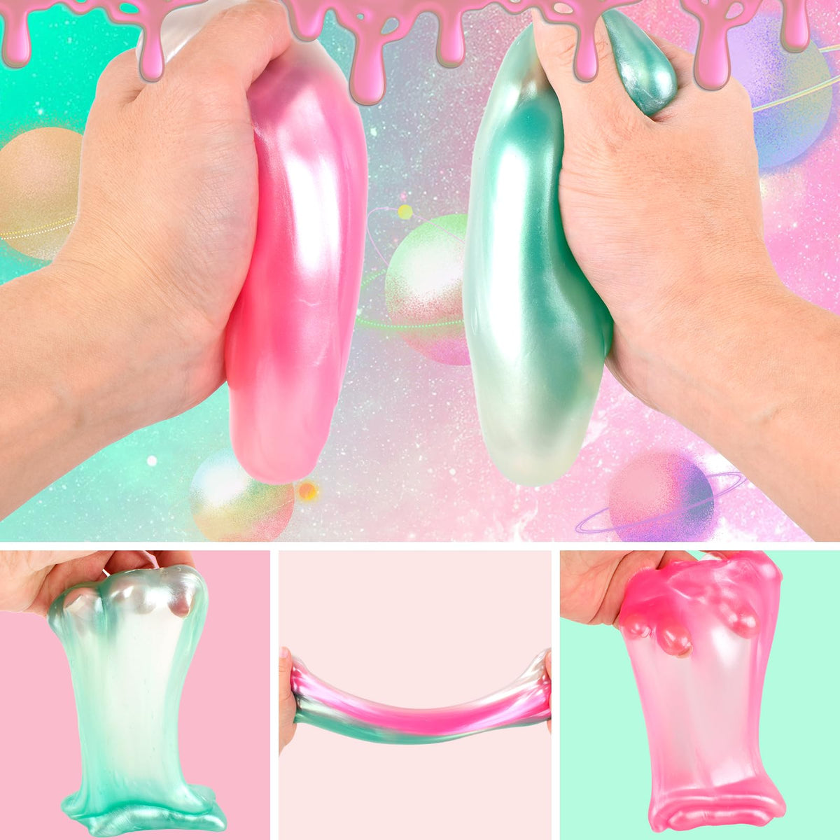 Rowecvce Gift Box Matching Slime enhances presentation for giftable party favors.