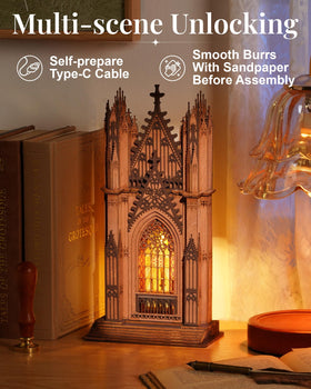 Rowood Authentic Gothic 3D Puzzle Design—detailed to-scale model for collectors.
