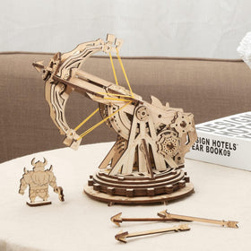 Rowood built catapult display for home or office decor