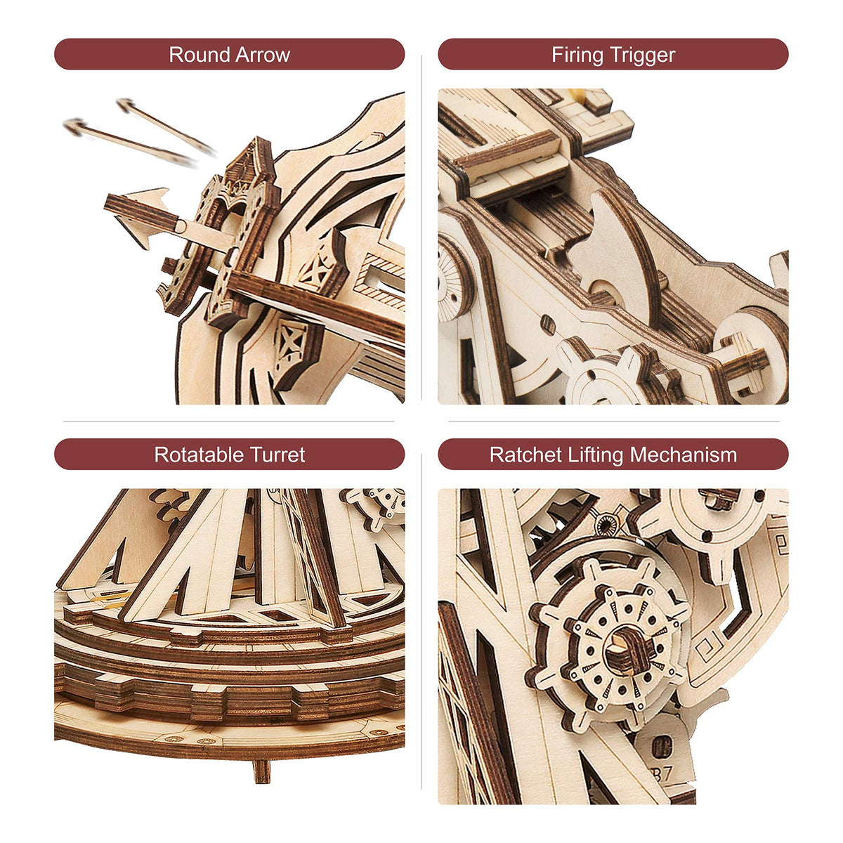 Rowood catapult instruction panel with English guided steps