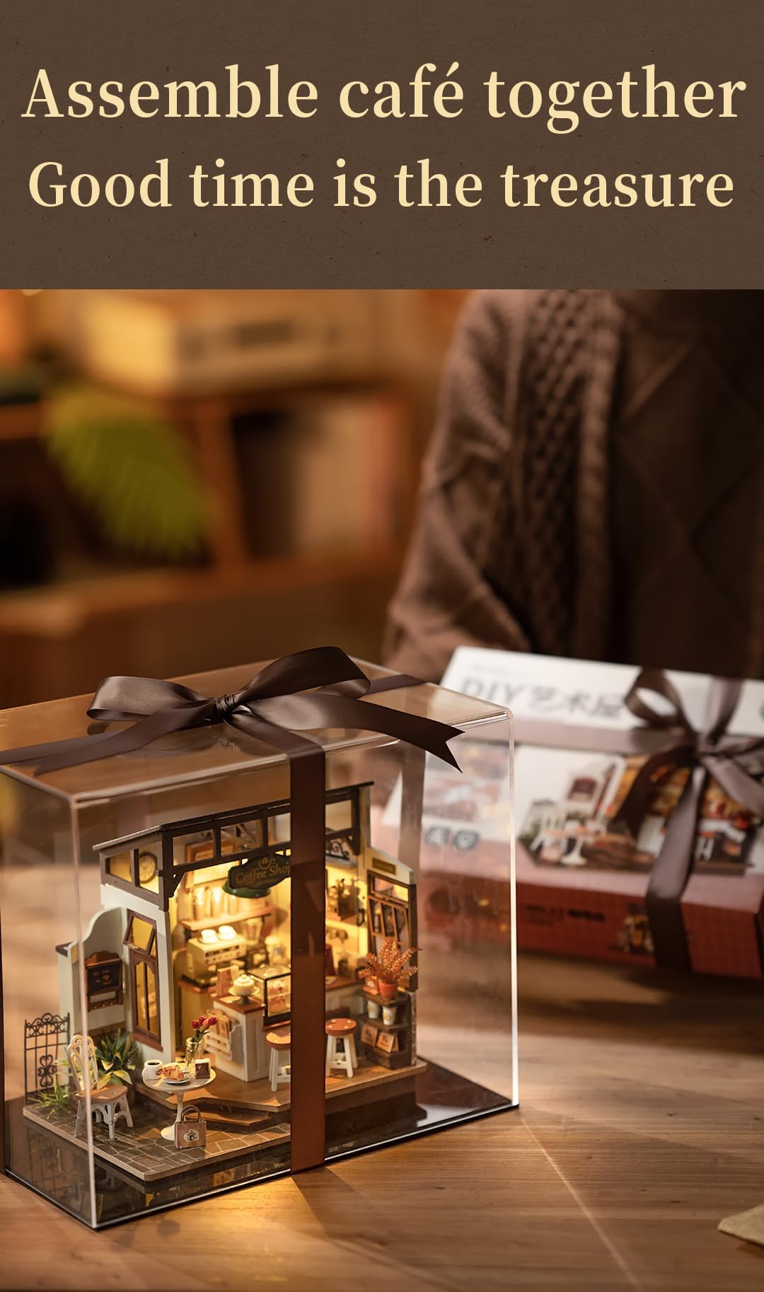 Rowood Coffee Miniature Kit desk-area detail for tabletop display