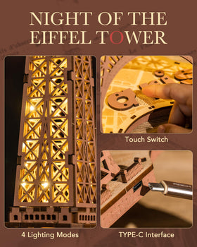 Rowood Eiffel Tower showcases mortise and tenon construction