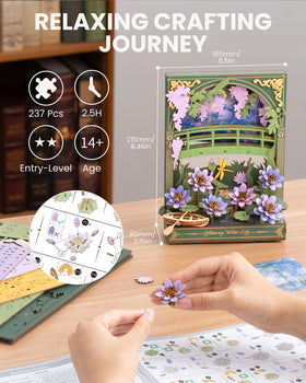Rowood Monet-inspired wall art puzzle adds depth and serenity to spaces.