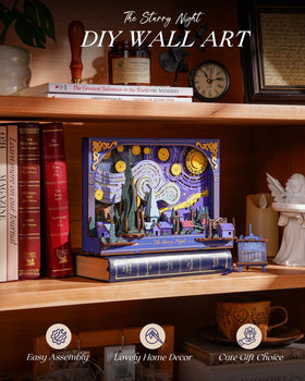 Rowood Starry Night 3D puzzle built as a striking wall art piece.