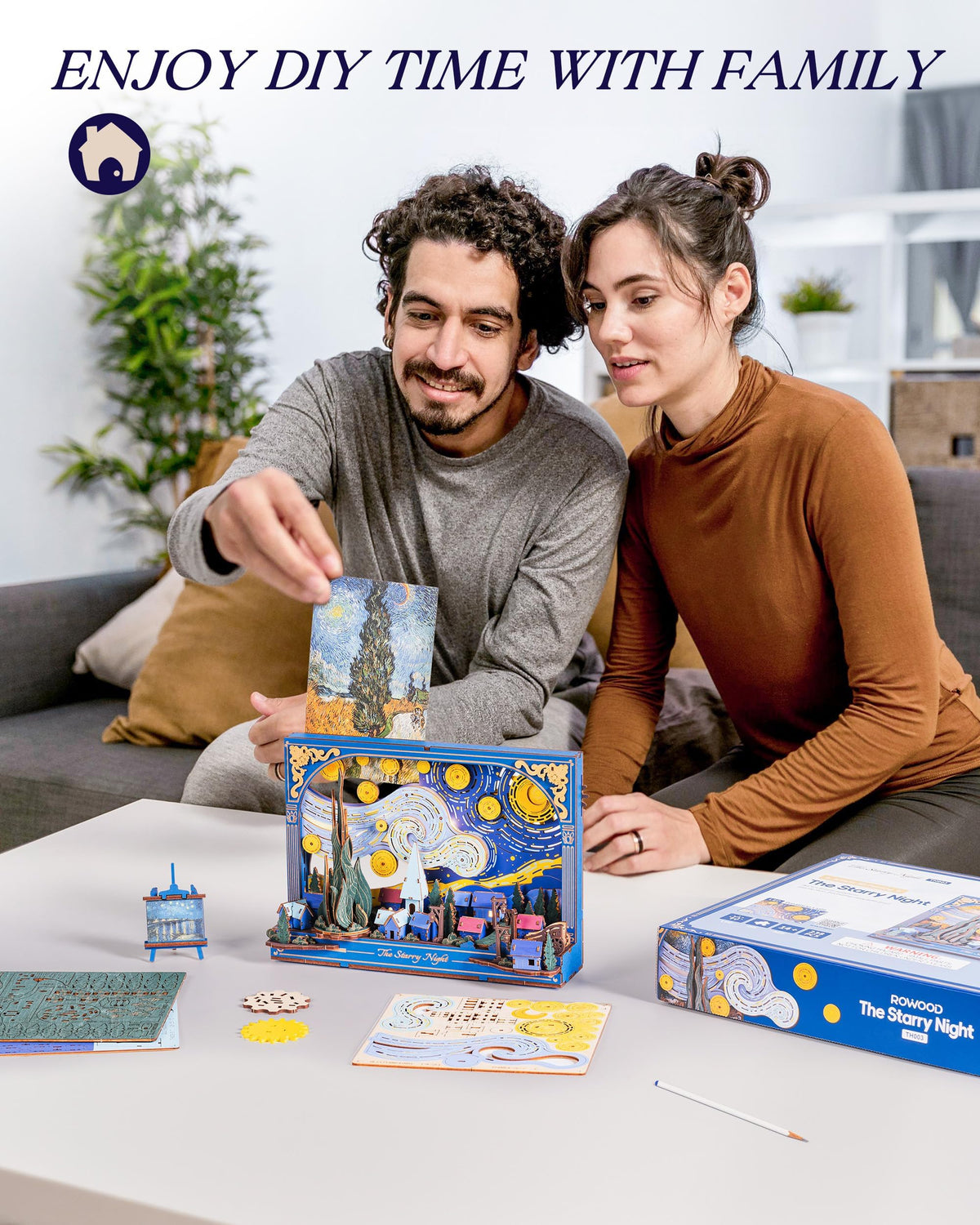Rowood Starry Night crafting as a family activity for bonding.