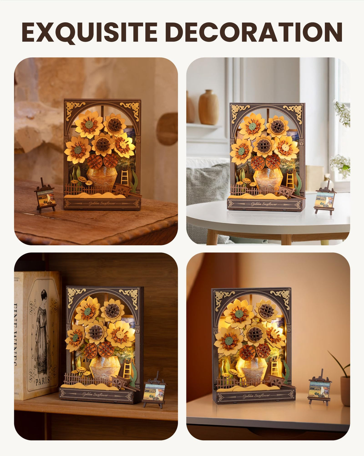 rowood Sunflower 3D Puzzle gift-ready packaging
