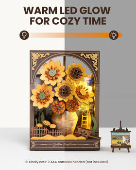 rowood Sunflower 3D Puzzle textured wood with warm tones