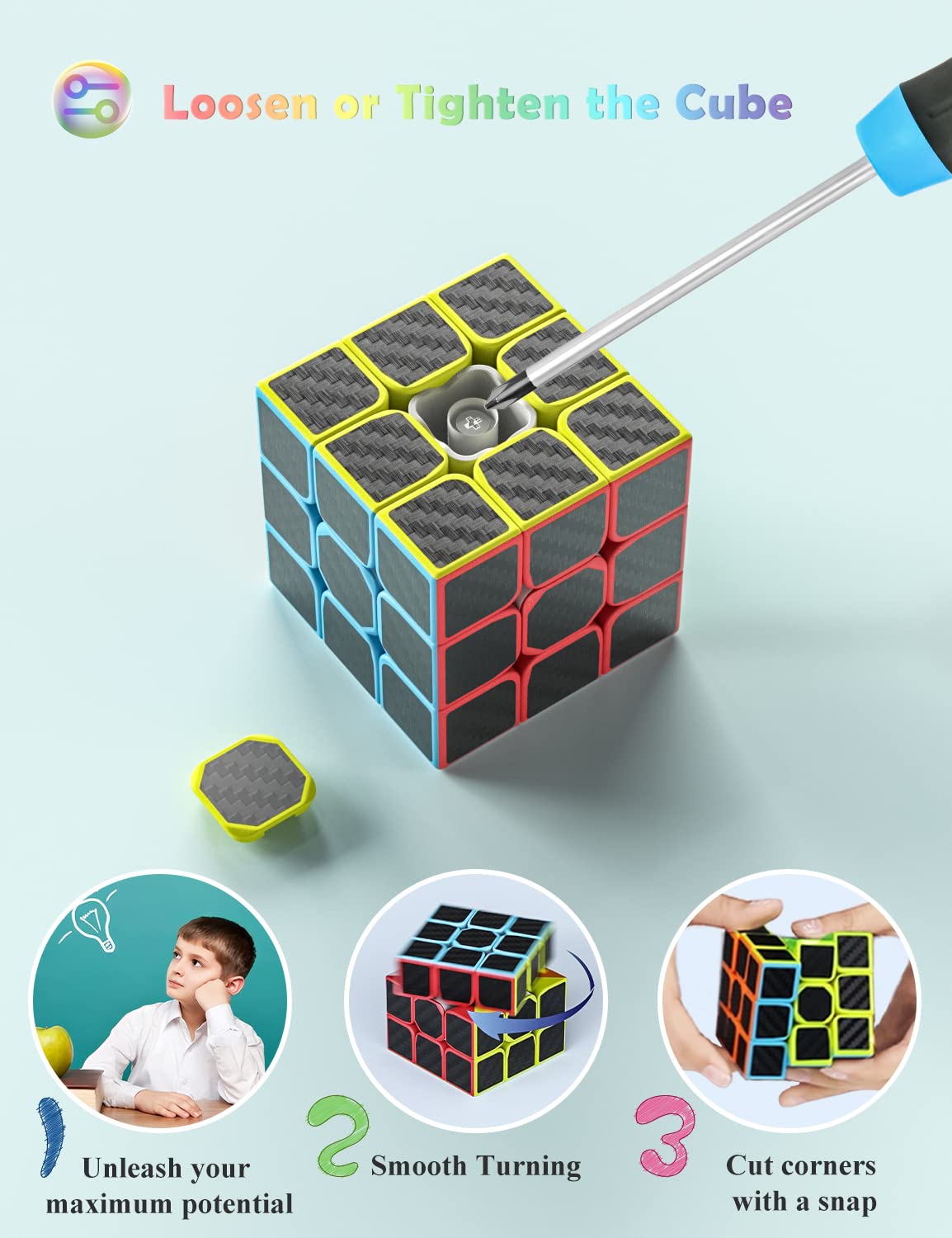 Roxenda 4x4 speed cube with precise corner cutting showcased.