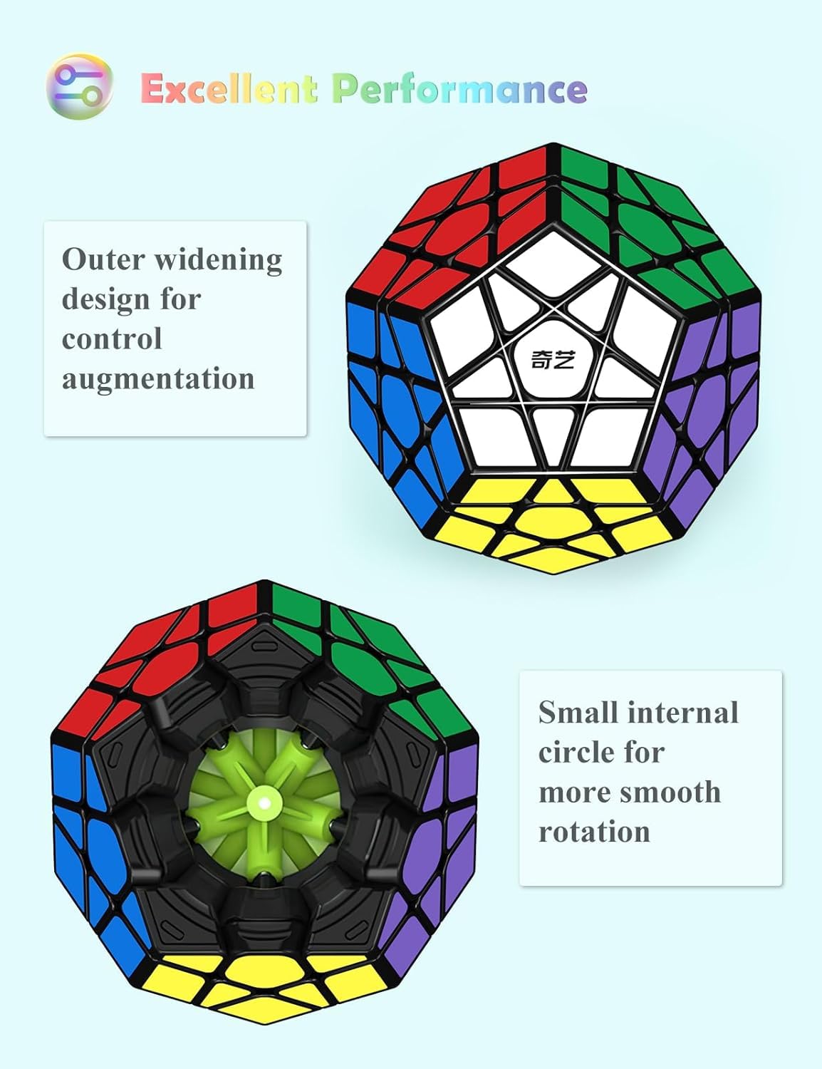 Roxenda Colorful speed cubes set showcasing vibrant visuals.