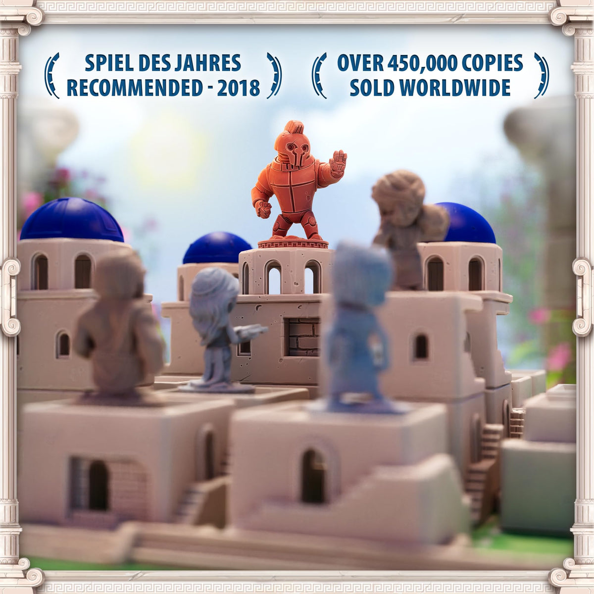 Roxley Games Santorini Second Edition dome and towers highlighting 3D depth
