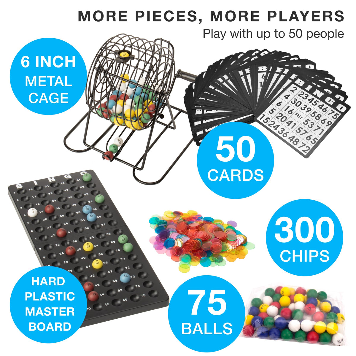 Royal Bingo Supplies deluxe jumbo balls with high-contrast numbers for visibility