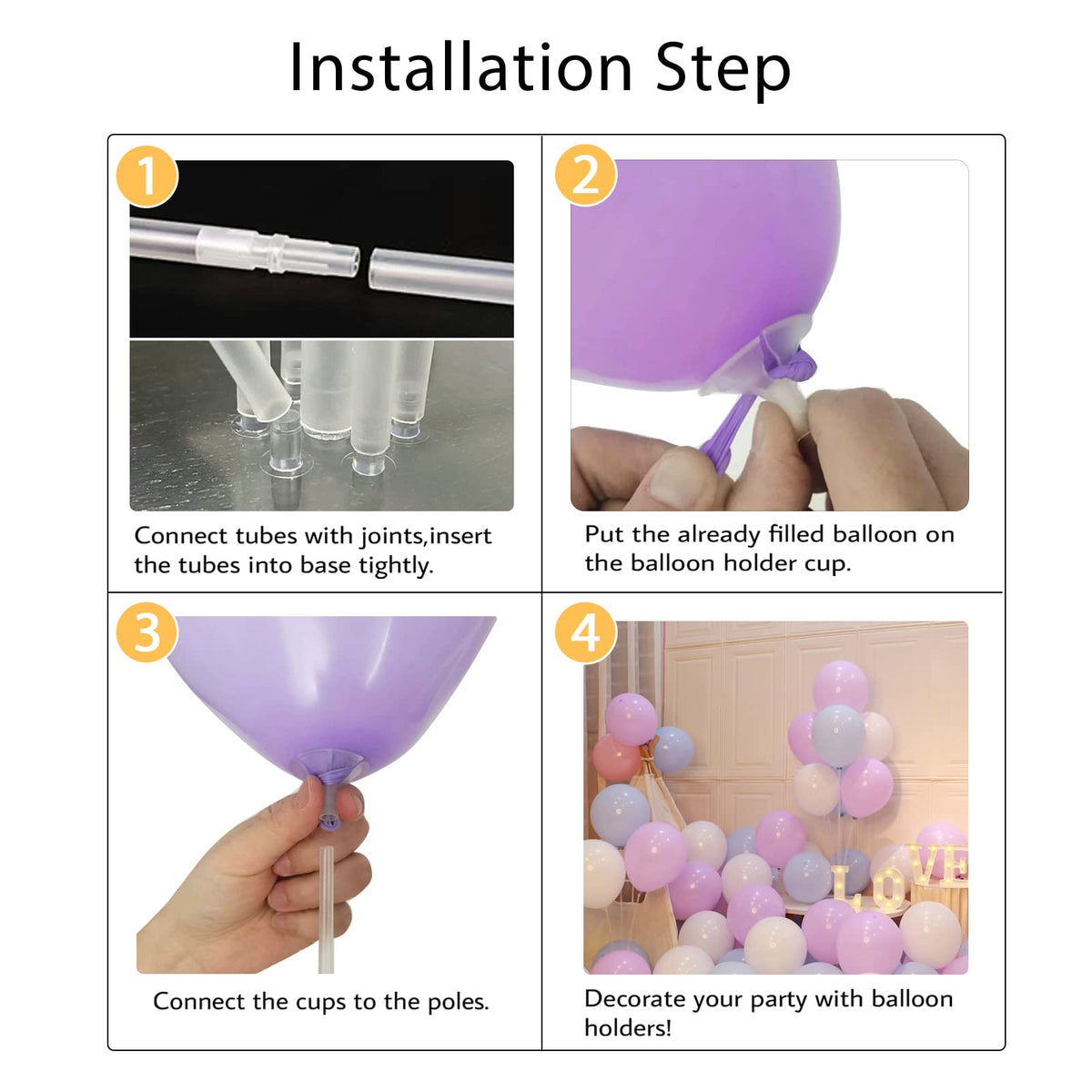 ROYUYE DIY creativity with color variations yields personalized centerpieces.