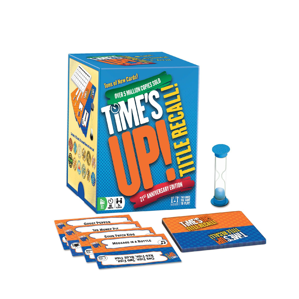 R&R Games Time’s Up! Title Recall deck ready for quick, lively family play