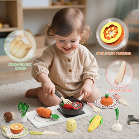 RRIBOUDWAN smooth edges and non-toxic paints ensure safe exploration