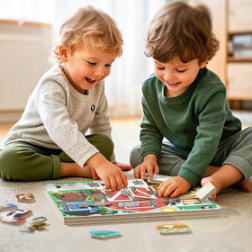 RRIBOUDWAN wood craftsmanship closeup; non-toxic paints ensure safe play.
