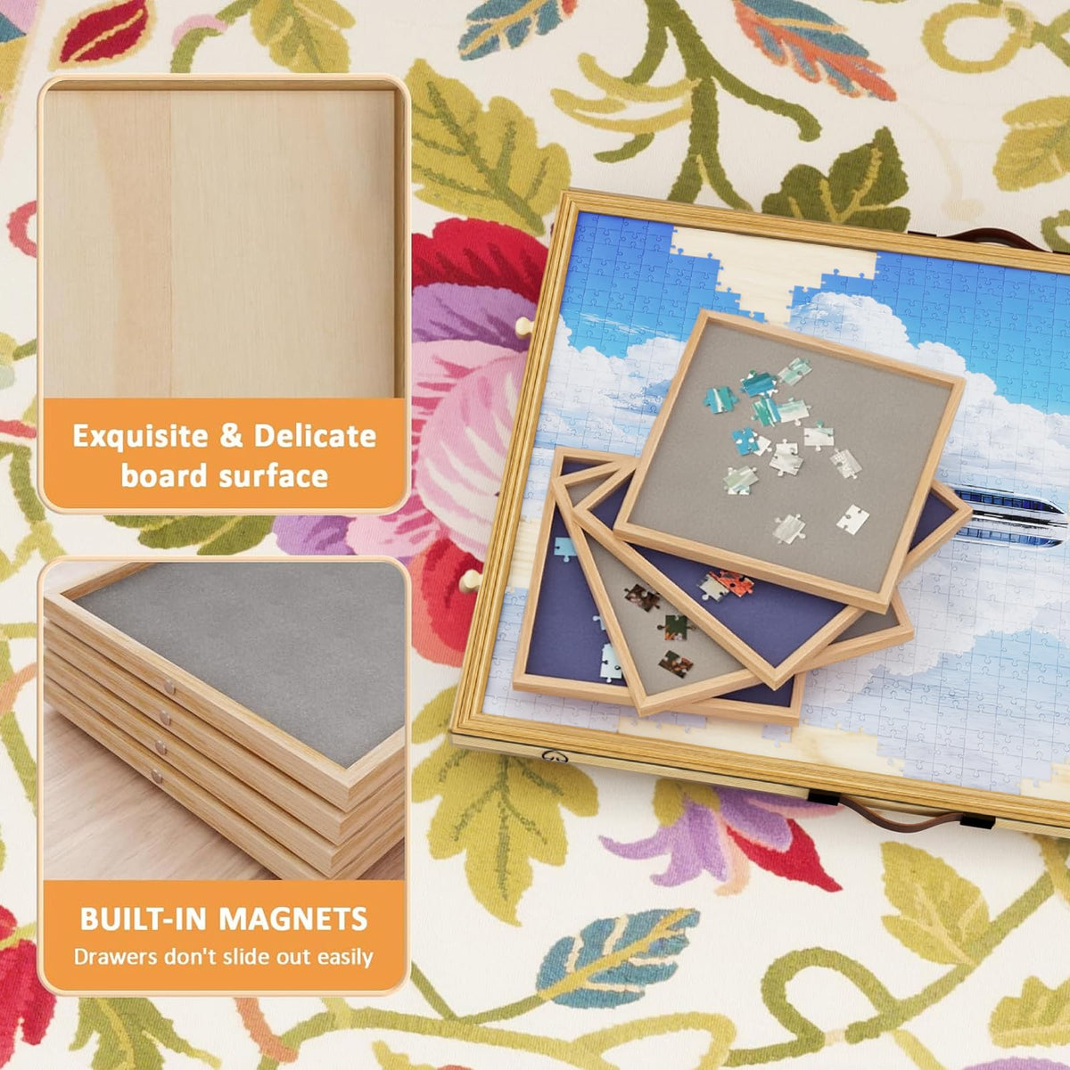 RTBVCSDA decorative frame display turn finished puzzles into wall art