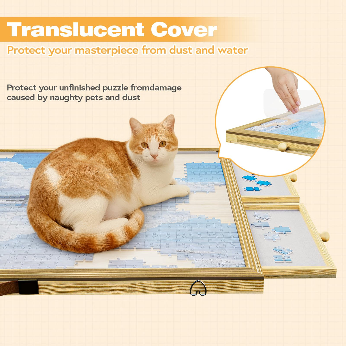 RTBVCSDA magnetic closures keep drawers secure between puzzling sessions.