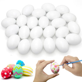 Rtisaeu white wooden egg ready for painting and decorating projects.