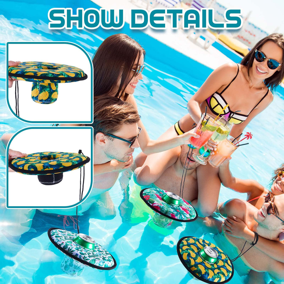 Rtteri foam-core floating coaster supports cans securely in water