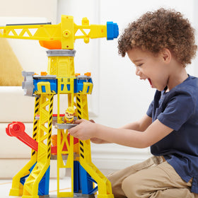 Rubble action figure with bulldozer included for pretend construction