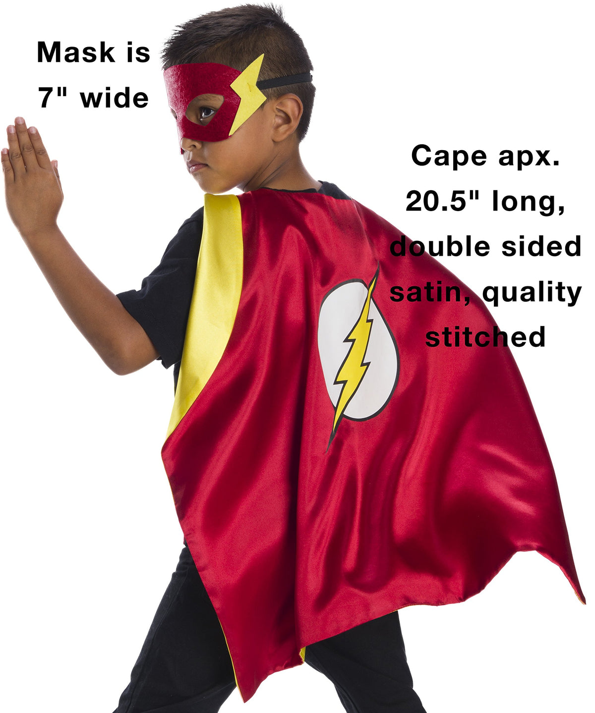 Rubies The Flash cape promotes fast-paced pretend journeys and role play