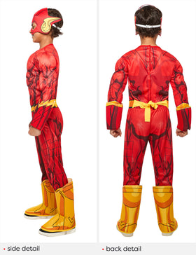 Rubies The Flash kid costume gauntlets and boot tops for authentic look.