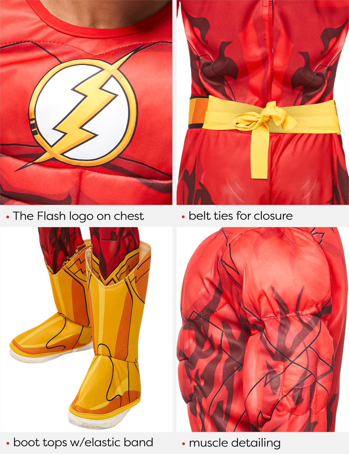 Rubies The Flash mask with secure elastic for easy wearing.